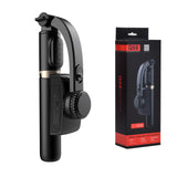 Suport Techsuit Selfie Stick (Q08), Anti-Shake Tripod with Bluetooth Remote Control, 360 Rotation, Aluminium Alloy, 75cm, Negru