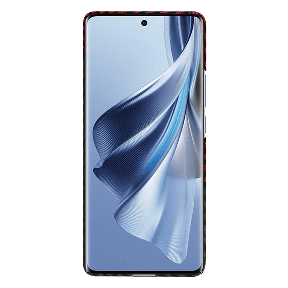 Husa de protectie Techsuit Carbonite FiberShell compatibil cu Oppo Reno10 / Reno10 Pro, Rosu Vortex