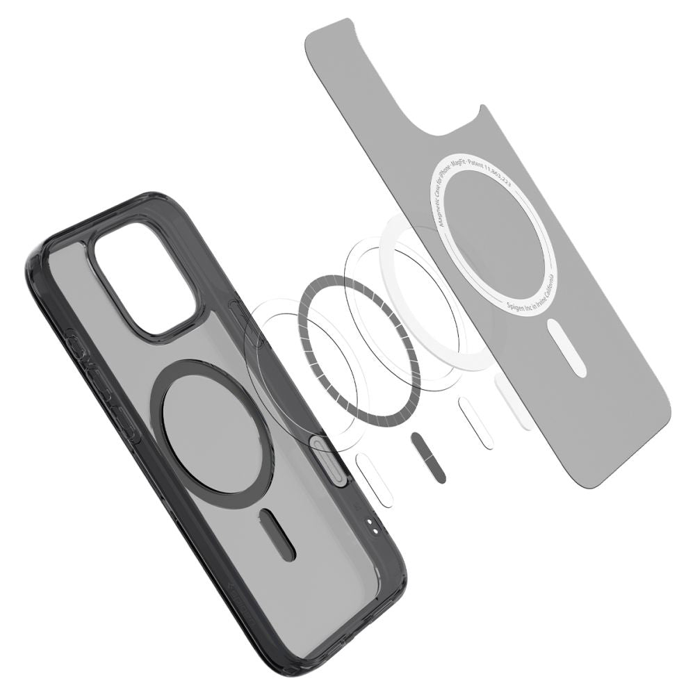 Husa de protectie Spigen Ultra Hybrid T MagSafe (ACS08507) compatibil cu iPhone 16 Pro Max, Frost Black
