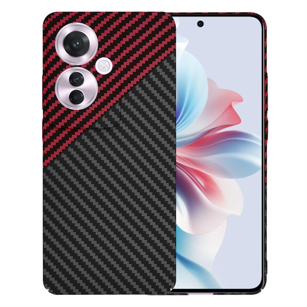 Husa de protectie Techsuit Carbonite FiberShell compatibil cu Oppo Reno11 F, Rosu Vortex