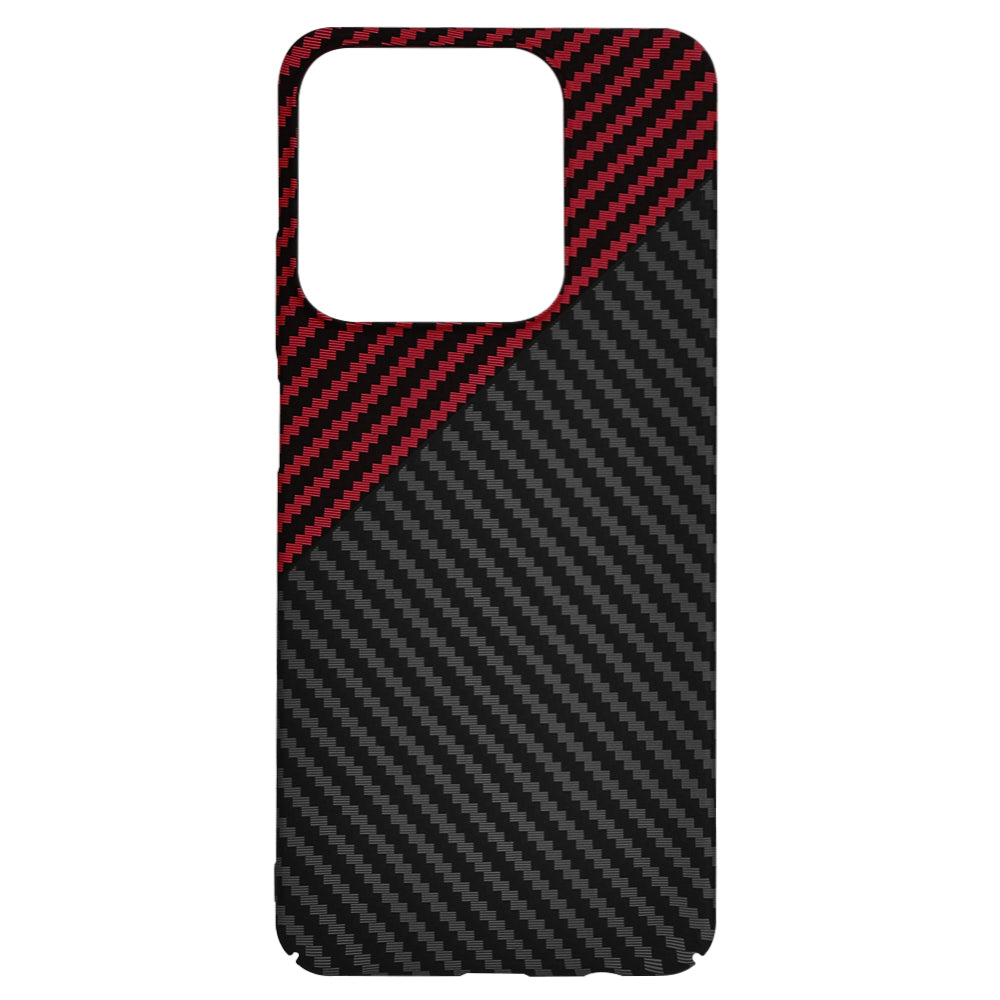 Husa de protectie Techsuit Carbonite FiberShell compatibil cu Realme C61 / Realme C63, Rosu Vortex