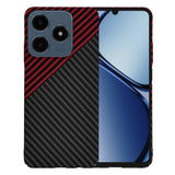 Husa de protectie Techsuit Carbonite FiberShell compatibil cu Realme C61 / Realme C63, Rosu Vortex