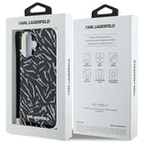Husa de protectie Karl Lagerfeld Hardcase (KLHCP16MHZBPKCCU) compatibil cu iPhone 16 Plus, Mov Zebra With Cord