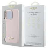 Husa de protectie Guess Silicone Script compatibil cu iPhone 16 Pro Max, Roz