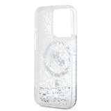 Husa de protectie Karl Lagerfeld Liquid Glitter MagSafe (KLHMP15XLGKCSGH) compatibil cu iPhone 15 Pro Max, Transparent Karl&Choupette Head