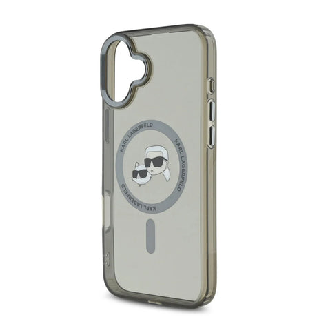 Husa de protectie Karl Lagerfeld IML MagSafe (KLHMP16MHLSKCK) compatibil cu iPhone 16 Plus, Metal Karl&Choupette Head