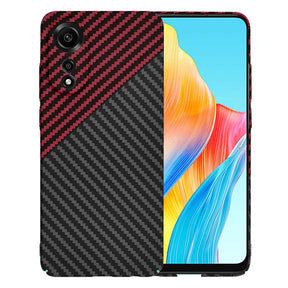 Husa de protectie Techsuit Carbonite FiberShell compatibil cu Oppo A78 4G, Rosu Vortex