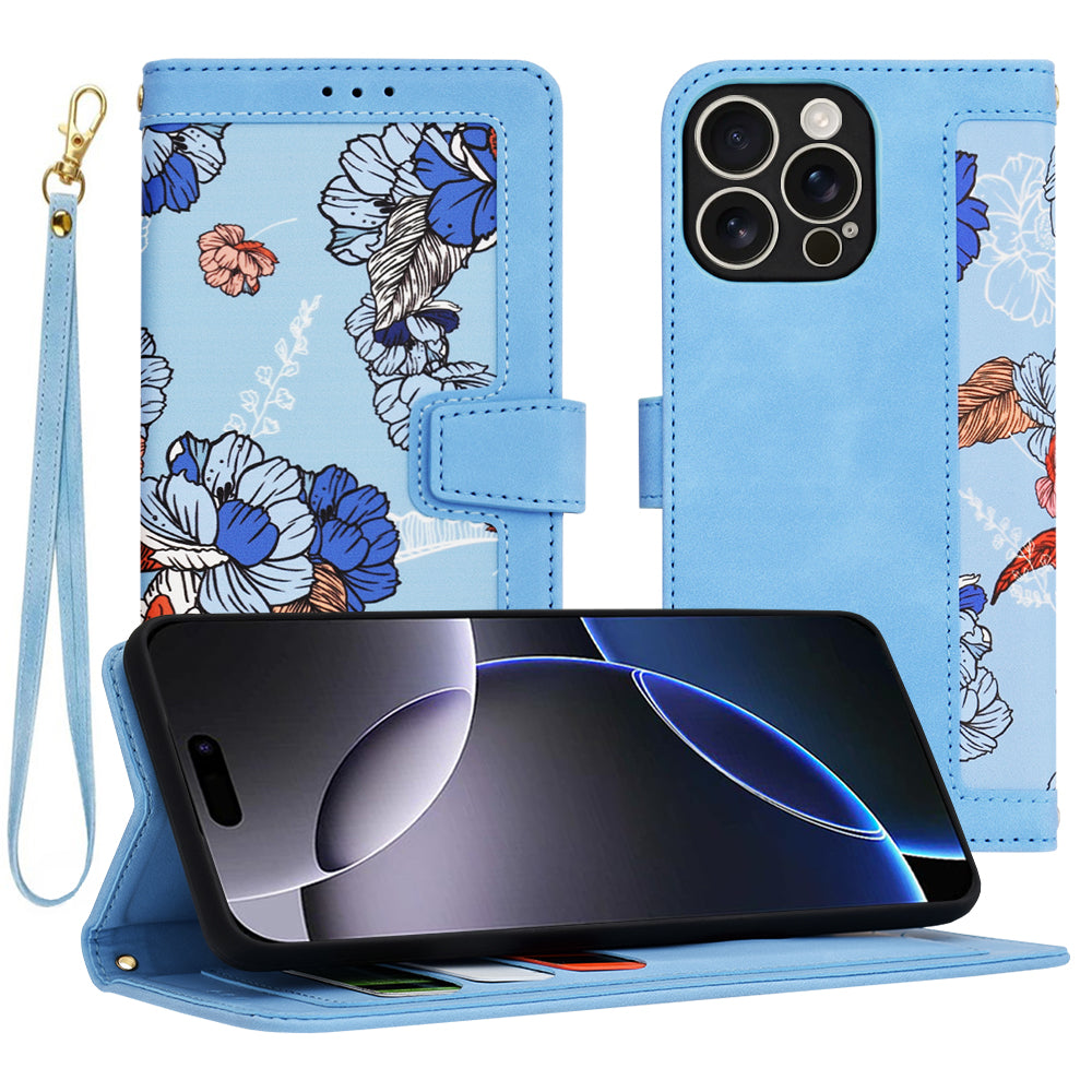 Husa de protectie Techsuit FlipCraft compatibil cu iPhone 16 Pro Max, Vibrant Blue