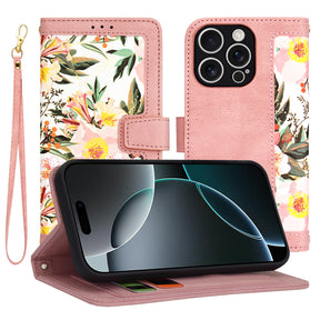 Husa de protectie Techsuit FlipCraft compatibil cu iPhone 16 Pro, Sweetheart Pink