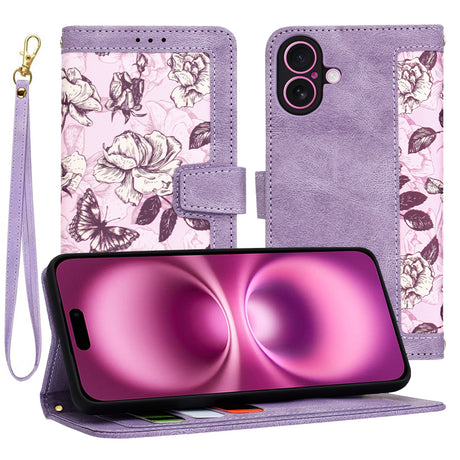 Husa de protectie Techsuit FlipCraft compatibil cu iPhone 16 Plus, Mysterious Purple