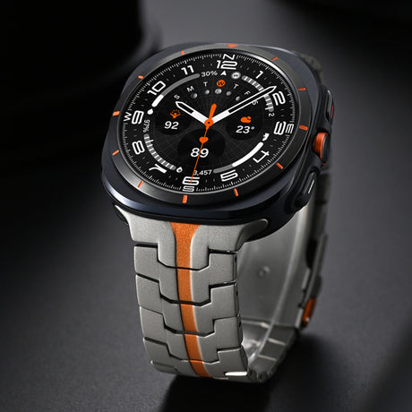 Curea smartwatch Techsuit Watchband (W063) compatibil cu Samsung Galaxy Watch Ultra 47mm / Watch Ultra 2, Titanium Orange