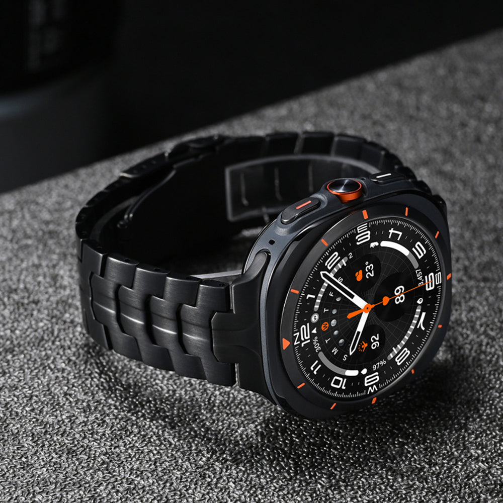 Curea smartwatch Techsuit Watchband (W063) compatibil cu Samsung Galaxy Watch Ultra 47mm / Watch Ultra 2, Titanium Orange