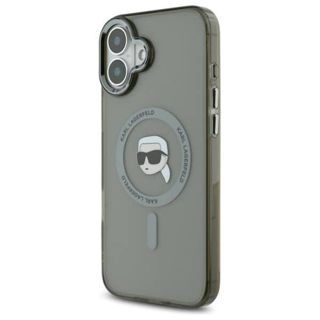 Husa de protectie Karl Lagerfeld IML MagSafe (KLHMP16MHLSKIK) compatibil cu iPhone 16 Plus, Karl`s Head