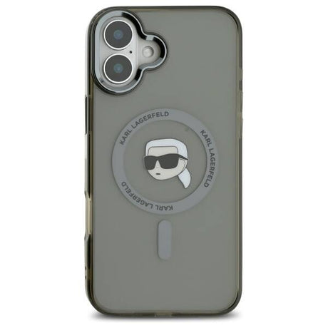 Husa de protectie Karl Lagerfeld IML MagSafe (KLHMP16MHLSKIK) compatibil cu iPhone 16 Plus, Karl`s Head