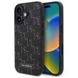 Husa de protectie Karl Lagerfeld Leather MagSafe (KLHMP16SPKHPORPK) compatibil cu iPhone 16, Hot Stamp