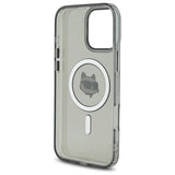 Husa de protectie Karl Lagerfeld IML MagSafe (KLHMP16LHLSCHK) compatibil cu iPhone 16 Pro, Metal Choupette`s Head