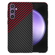 Husa de protectie Techsuit Carbonite FiberShell compatibil cu Samsung Galaxy S23 FE, Rosu Vortex