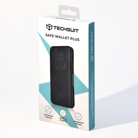 Husa de protectie Techsuit Safe Wallet Plus compatibil cu Xiaomi Redmi A7 Pro 4G, Negru