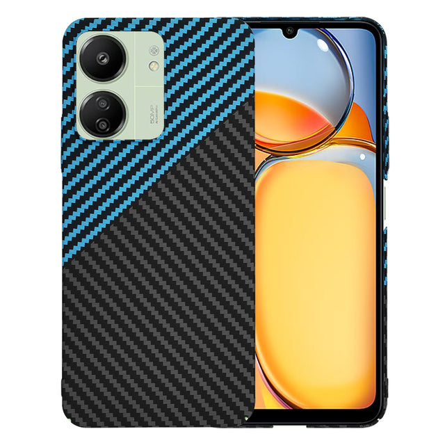 Husa de protectie Techsuit Carbonite FiberShell compatibil cu Xiaomi Redmi 13C 4G / Redmi 13C 5G / Poco C65, Albastru Pulse