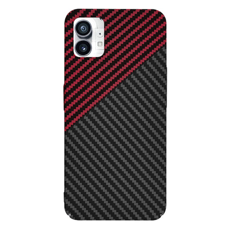 Husa de protectie Techsuit Carbonite FiberShell compatibil cu Nothing Phone (1), Rosu Vortex