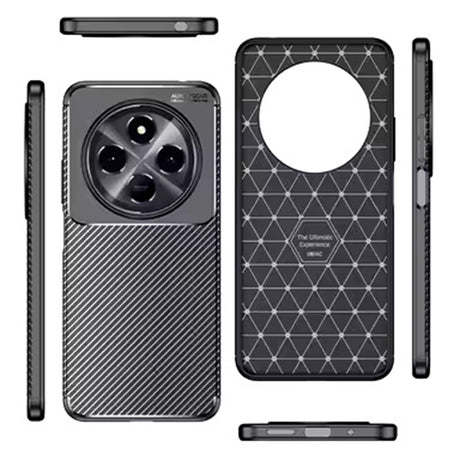 Husa de protectie Techsuit CarbonFiber compatibil cu Xiaomi Redmi 14C / Poco C75, Negru