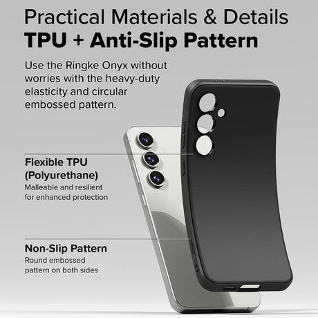 Husa de protectie Ringke Onyx compatibil cu Samsung Galaxy S24 FE, Negru