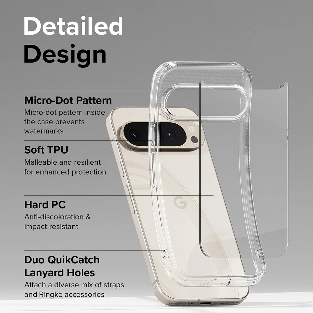 Husa de protectie Ringke Fusion compatibil cu Google Pixel 9 Pro XL, Transparent