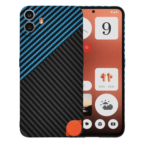Husa de protectie Techsuit Carbonite FiberShell compatibil cu Nothing CMF Phone 1, Albastru Pulse