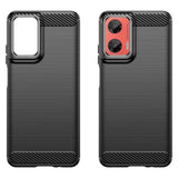 Husa de protectie Techsuit Carbon Silicone compatibil cu Motorola Moto G55, Negru