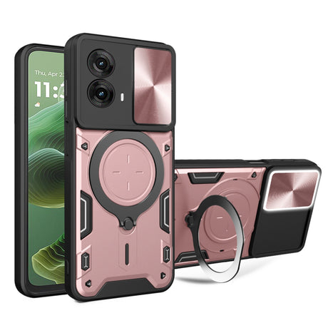 Husa de protectie Techsuit CamGuard Pro compatibil cu Motorola Moto G35, Roz Auriu