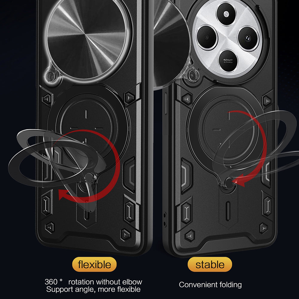 Husa de protectie Techsuit CamGuard Pro compatibil cu Xiaomi Redmi 14C / Poco C75, Negru