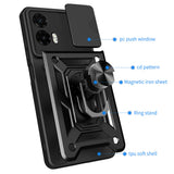 Husă Techsuit CamShield Series neagră pentru Motorola Moto G35