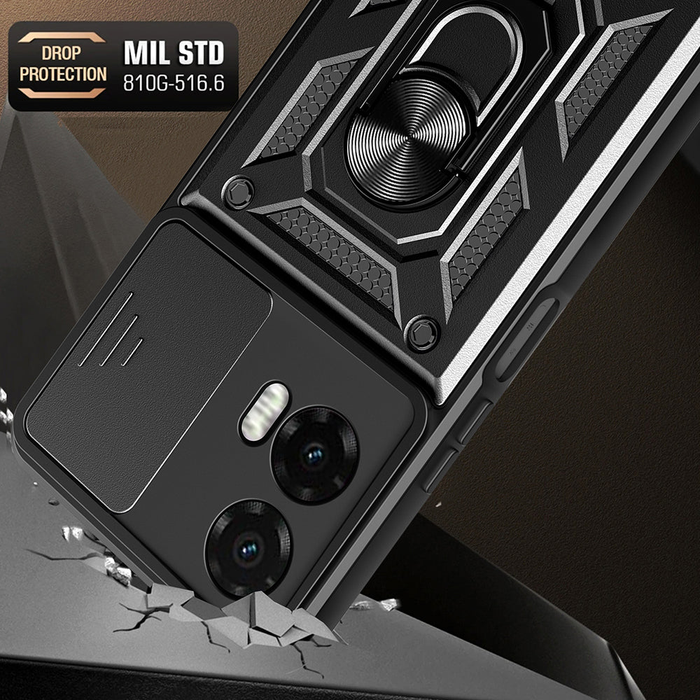 Husă Techsuit CamShield Series neagră pentru Motorola Moto G35
