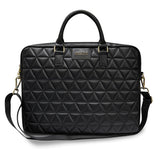 Geanta Guess Computer Bag Quilted (GUCB15QLBK), 15-16", Mosaique Pattern, Detachable Shoulder Strap, Adjustable, Negru