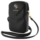 Geanta Guess Universal Phone Pouch Zip Triangle 4G (GUWBZPGSTEGK), Universal, Adjustable Strap, Zip Closure, Negru
