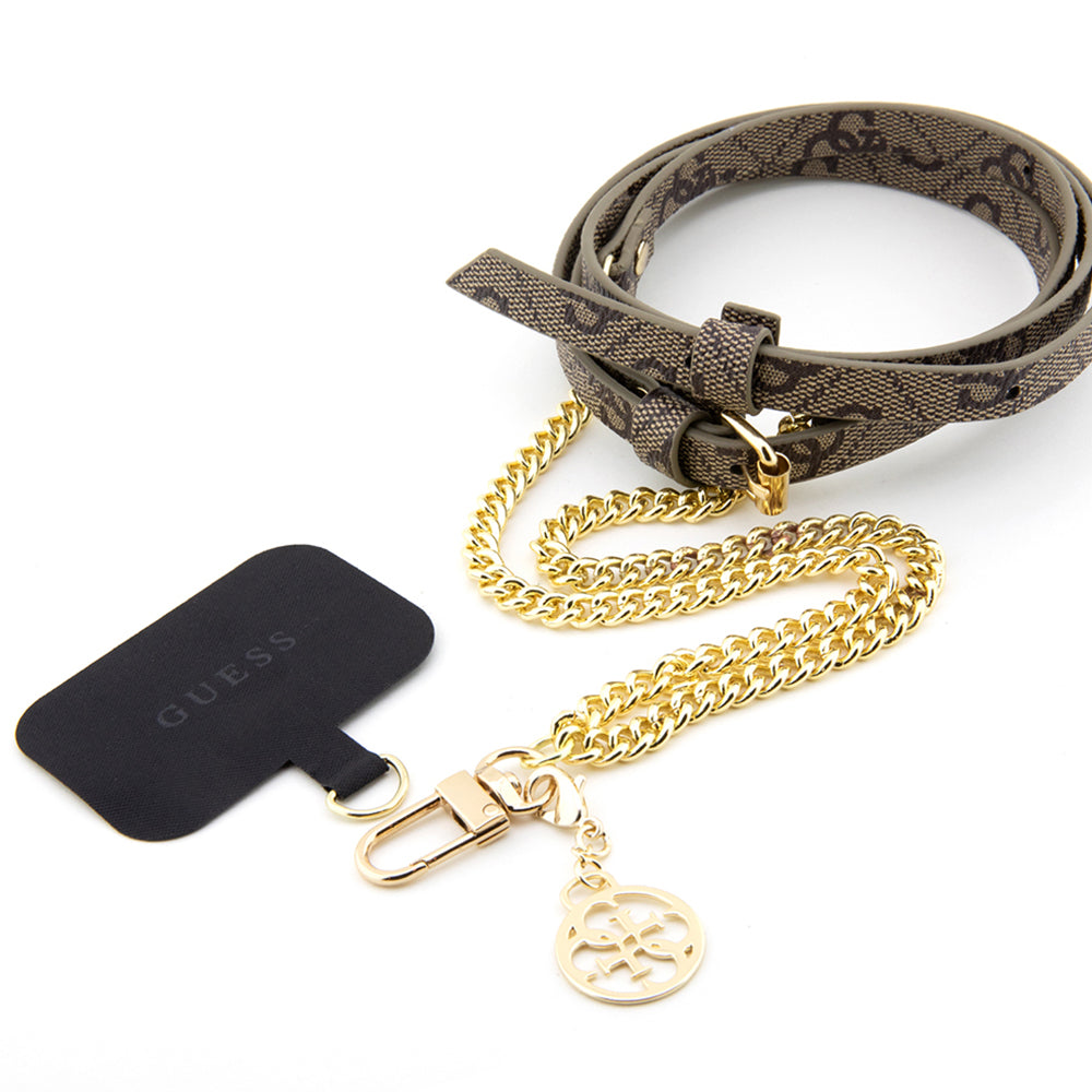Snur Guess 4G Chain CBDY (GUOUC4MG4EW), Eco-piele, Metal, Maro