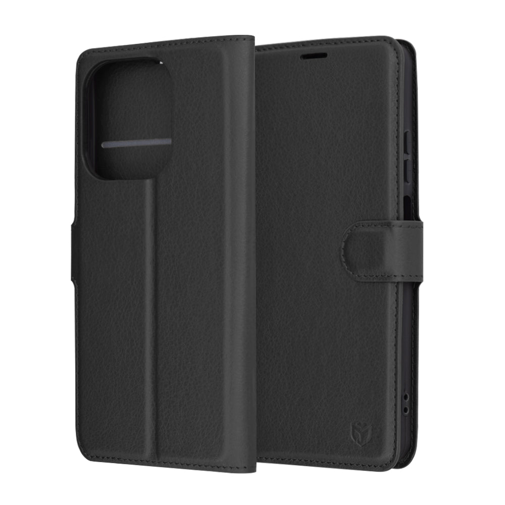 Husa de protectie Techsuit Leather Folio compatibil cu Oppo A40 4G / A60 5G, Negru