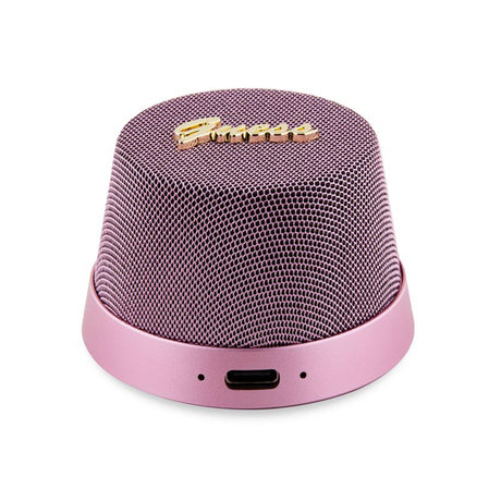 Casti Guess Speaker Stand Magnetic Script Metal (GUWSC3ALSMP), TWS, USB-C, Bluetooth V5.3, 700mAh, 3W, Roz