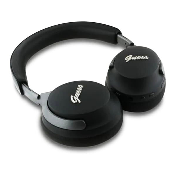 Casti Guess Wireless Metal Script Logo (GUBHC22PSFCSMK), Bluetooth, ANC, On-ear, Negru