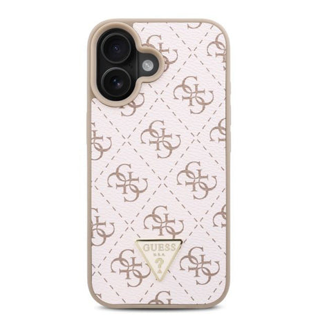 Husa de protectie Guess Hardcase 4G Triangle Metal Logo (GUHCP16MPG4GPH) compatibil cu iPhone 16 Plus, Alb