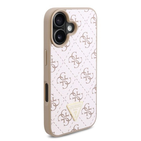 Husa de protectie Guess Hardcase 4G Triangle Metal Logo (GUHCP16MPG4GPH) compatibil cu iPhone 16 Plus, Alb