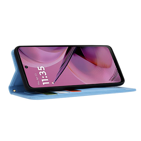 Husa de protectie Techsuit FlipCraft compatibil cu Motorola Moto G55, Vibrant Blue