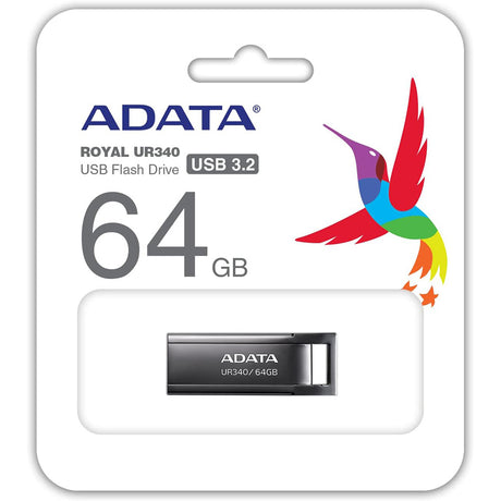 Stick Memorie Adata (AROY-UR340-64GBK), 64GB, USB 3.2, Negru