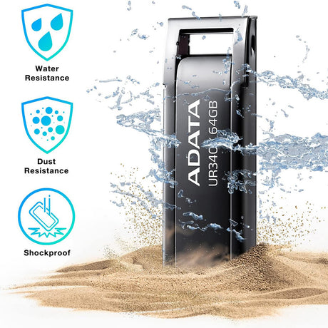 Stick Memorie Adata (AROY-UR340-64GBK), 64GB, USB 3.2, Negru
