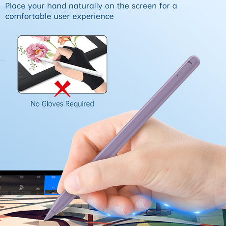 Stylus Techsuit Stylus Pen (AC10SH), for iPad, Bluetooth, Type-C, 125mAh, Palm Rejection, Replaceable Apple Nib, Serenity Blue