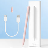 Stylus Techsuit Stylus Pen (AC10SH), for iPad, Bluetooth, Type-C, 125mAh, Palm Rejection, Replaceable Apple Nib, Negru Diamond