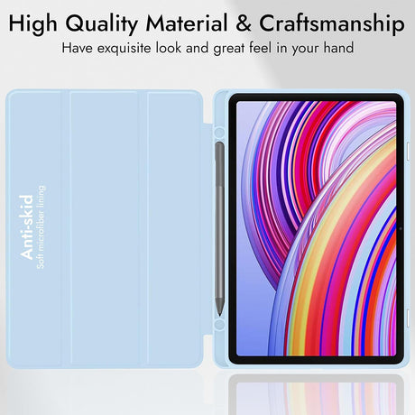Husa de protectie tableta Techsuit Flex Trifold (with Pencil Holder) compatibil cu Xiaomi Redmi Pad Pro / Redmi Pad Pro 5G / Poco Pad, Albastru Cer