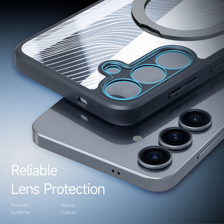 Husa de protectie Dux Ducis Aimo MagSafe Magnetic Stand compatibil cu Samsung Galaxy S25, Negru