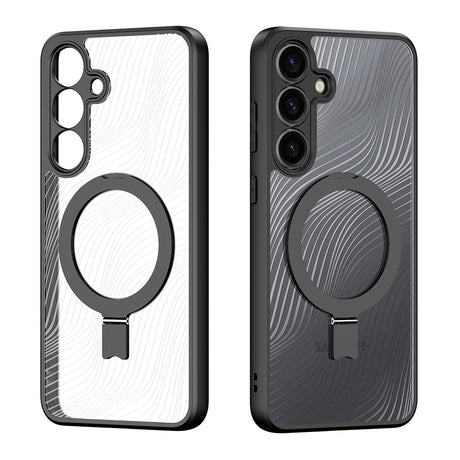 Husa de protectie Dux Ducis Aimo MagSafe Magnetic Stand compatibil cu Samsung Galaxy S25, Negru