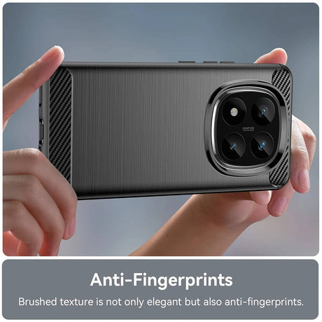 Husa de protectie Techsuit Carbon Silicone compatibil cu Xiaomi Redmi Note 14 Pro+ 5G, Negru